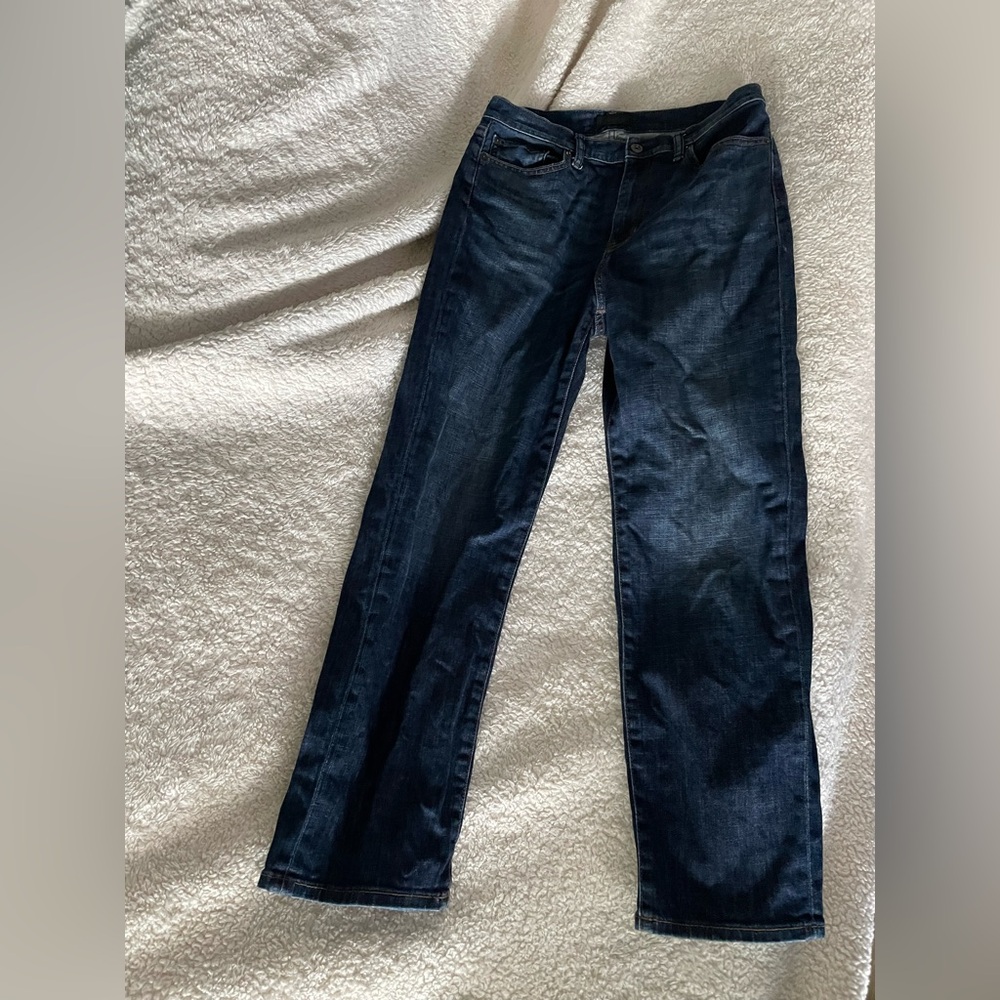 Uniqlo boyfriend high rise straight leg jeans